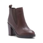 Sole Society Sole Society Foxx Elastic Gore Platform Bootie - Dark Brown-6