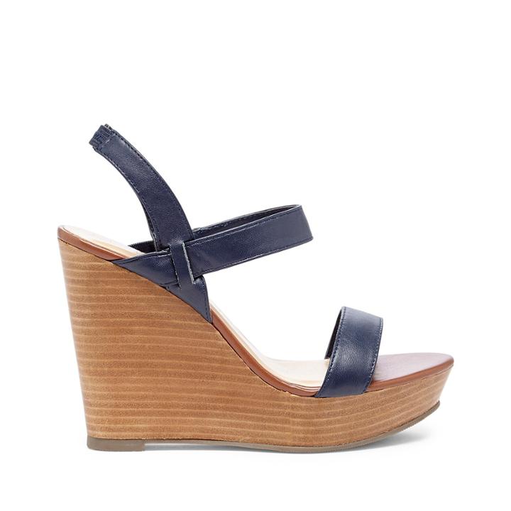 Sole Society Sole Society Penelope Wedge Sandal - Navy