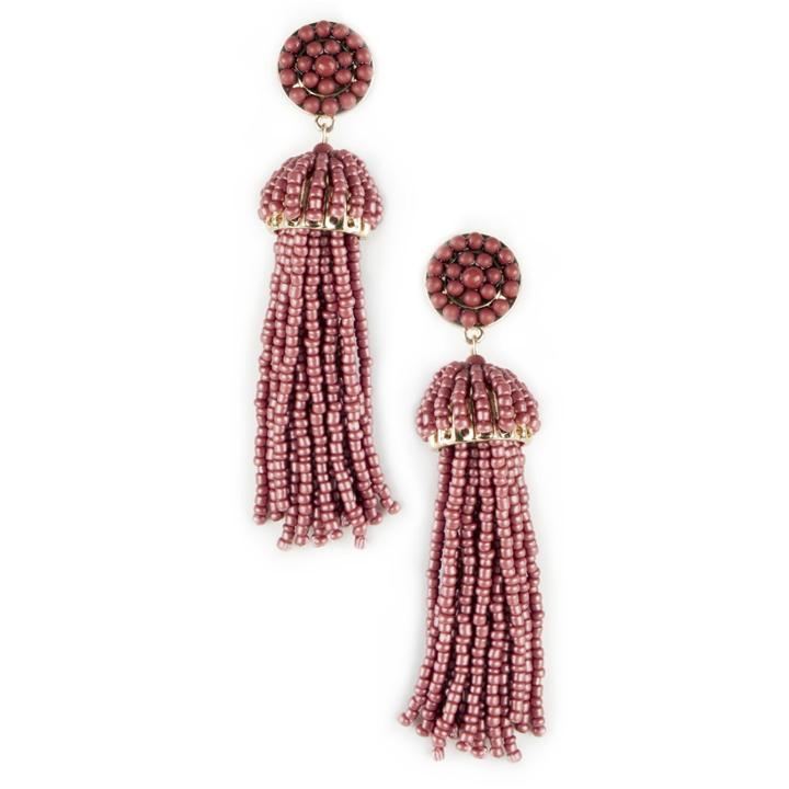 Sole Society Sole Society Fiesta Tassel Earrings - Mauve-one Size