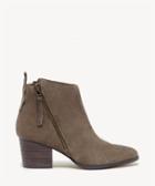 Sole Society Sole Society Mira Asymmetrical Zip Bootie Dark Taupe Size 5 Suede