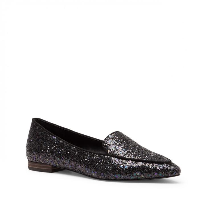 Sole Society Sole Society Cammila Pointed Toe Smoking Slipper - Black Multi-5.5