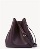Sole Society Sole Society Noni Smooth Ruched Shoulder Bag Bordeaux Faux Leather