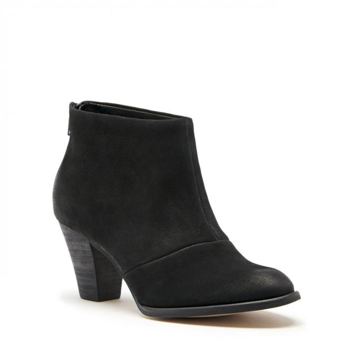 Sole Society Sole Society Devyn Mid Heel Ankle Bootie - Black-7.5