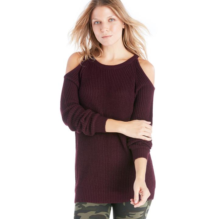 Sanctuary Sanctuary Riley Bare Shoulder Sweater - Zinfandel-xs