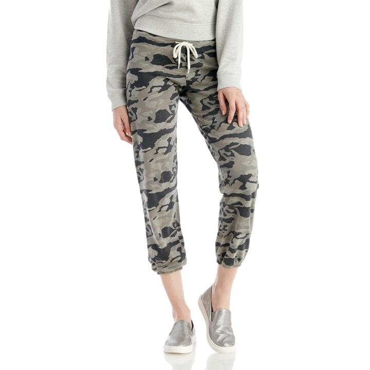 Monrow Monrow Vintage Sweats Blue Camo - Laurel Green