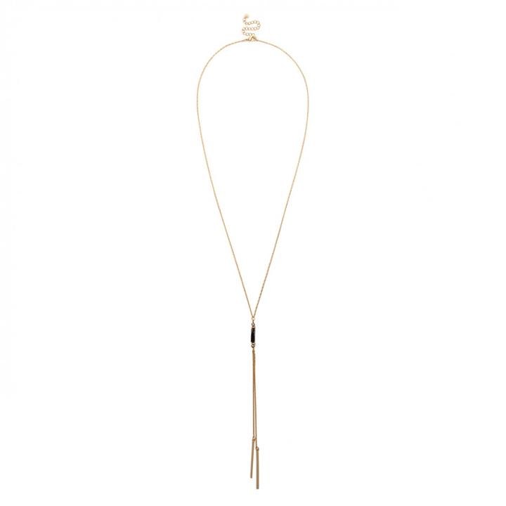 Sole Society Sole Society Dainty Stone Y-necklace - Gold-one Size