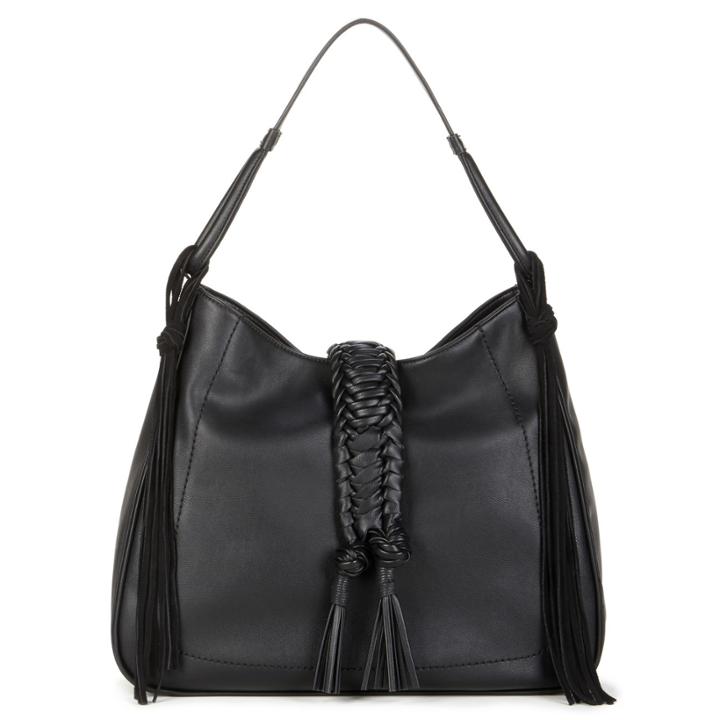 Sole Society Sole Society Vale Braided Tote W/ Tassel - Black-one Size