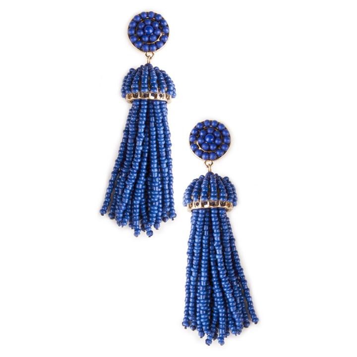 Sole Society Sole Society Fiesta Tassel Earrings - Cobalt