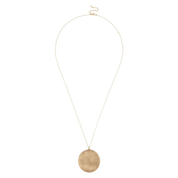 Sole Society Sole Society Circle Pendant Necklace - Gold