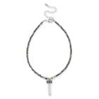 Sole Society Sole Society Dainty Beaded Choker - Grey