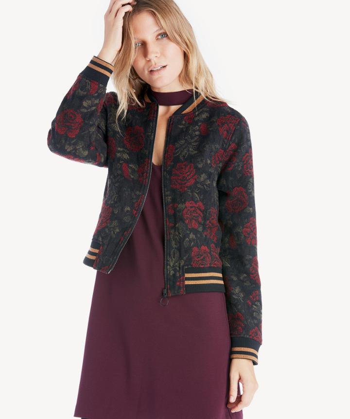 Sanctuary Sanctuary Women's Rose Seduction Bomber Jacket Jacquard Size Xs From Sole Society