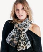 Sole Society Sole Society Leopard Faux Fur Stole Brown Combo One Size Os