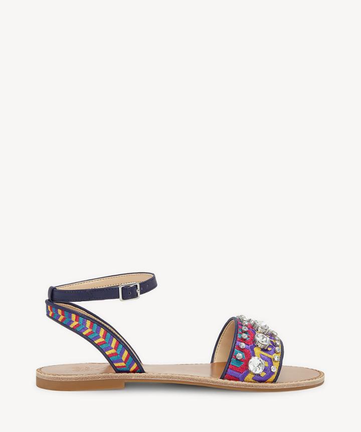 Vince Camuto Vince Camuto Akitta Embellished Sandals Mustard Size 5 Embroidered Fabric Leather From Sole Society