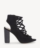 Vince Camuto Vince Camuto Women's Stesha Corset Block Heels Sandals Black Size 5 Suede From Sole Society