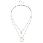 Sole Society Sole Society Circle Layered Pendant Necklace