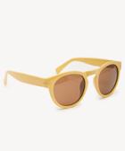 Sole Society Women's Chancie Classic Round Sunglasses Mustard One Size Plastic From Sole Society