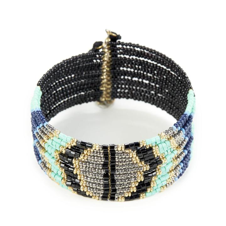 Sole Society Sole Society Tribal Beaded Bracelet - Blue Multi
