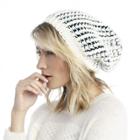 Sole Society Sole Society Mixed Knit Beanie - Black Cream