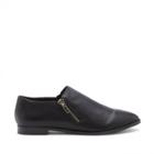 Sole Society Sole Society Birch Double Zipper Loafer - Black-5.5