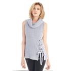 J.o.a. J.o.a. Cowl Neck Knit Top - Periwinkle-small