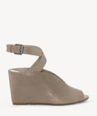 1. State 1. State Women's Felidia Peep Toe Wedges Sandals Pebble Size 5 Leather From Sole Society
