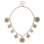 Sole Society Sole Society Coin Charm Necklace - Antique Gold-one Size