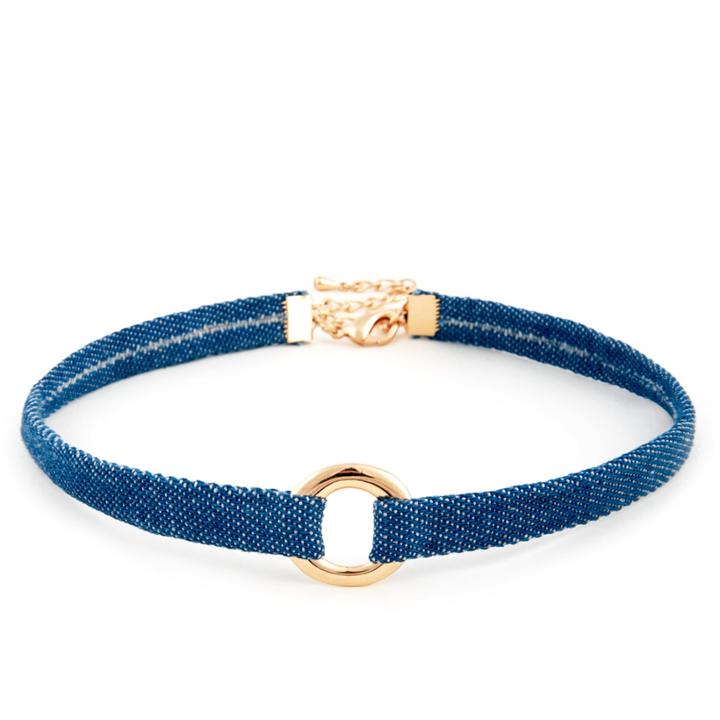 Sole Society Sole Society Chambray Harness Choker - Chambray Blue