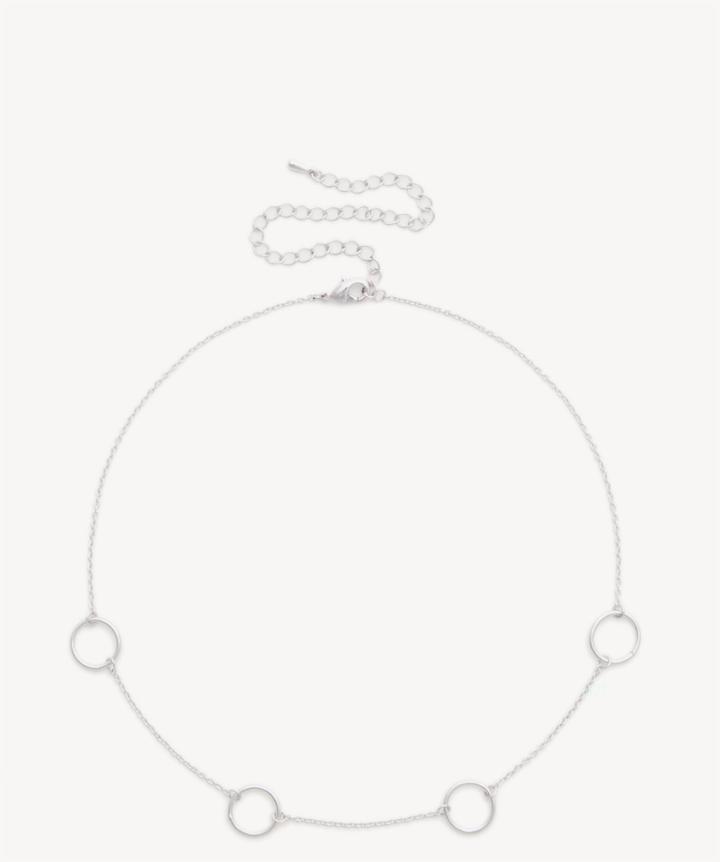 Sole Society Sole Society Plated Dainty Circle Choker Silver One Size Os