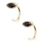 Sole Society Sole Society Petite Stone Huggie Earring - Black