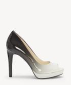 Jessica Simpson Jessica Simpson Women's Dalyn Peep Toe Sandals Black/white Size 5 Suede From Sole Society