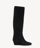 Sole Society Women's Aileena Wedges Boots Black Size 5 Suede From Sole Society