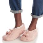 Sole Society Sole Society Pompom Cable Knit Slippers - Blush