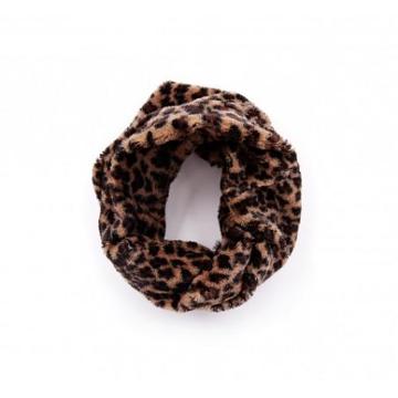 Solesociety Faux Fur Animal Print Infinity  - Brown