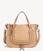 Sole Society Women's Destin Satchel Vegan Studded Whipstich In Color: Camel Bag Vegan Leather From Sole Society