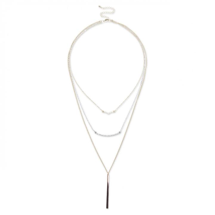 Sole Society Sole Society Layered Mixed Metal Necklace - Multi-one Size
