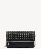 Sole Society Sole Society Gamble Clutch W/ Grommet Detail Black Vegan Leather