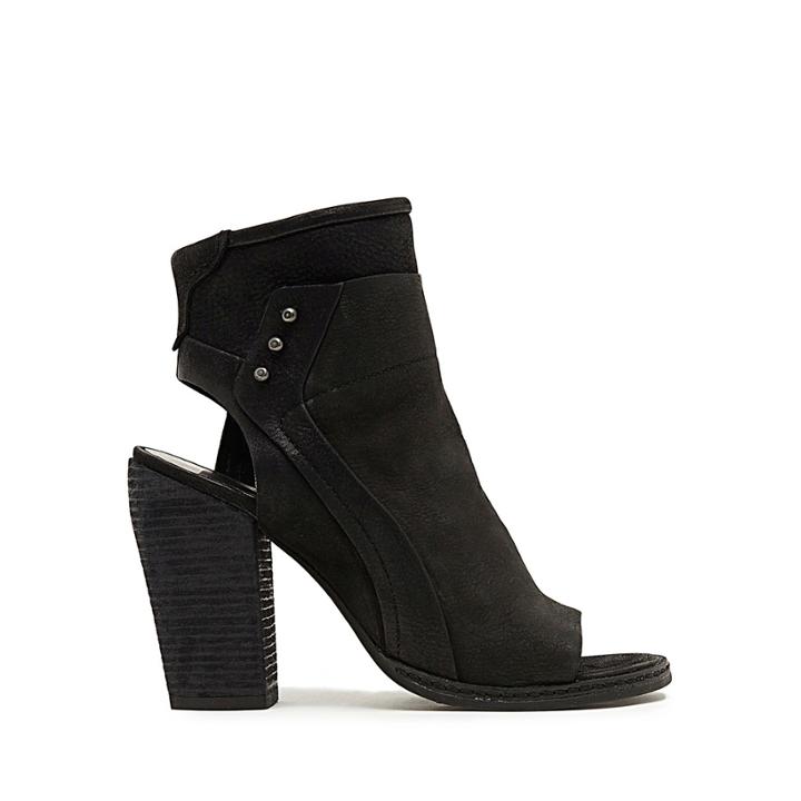Dolce Vita Dolce Vita Niki Peep Toe Bootie - Black Nubuck-6