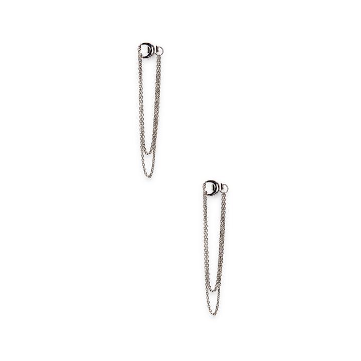 Sole Society Sole Society Crescent Chain Front To Back Earring