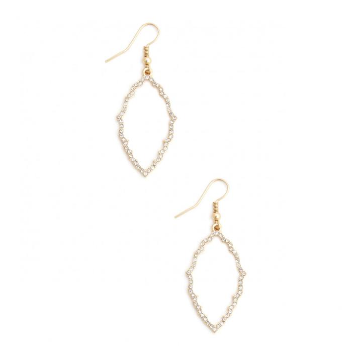 Sole Society Sole Society Crystal Trellis Hoop - Gold-one Size