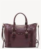 Sole Society Sole Society Susan Vegan Large Winged Tote Oxblood Leather