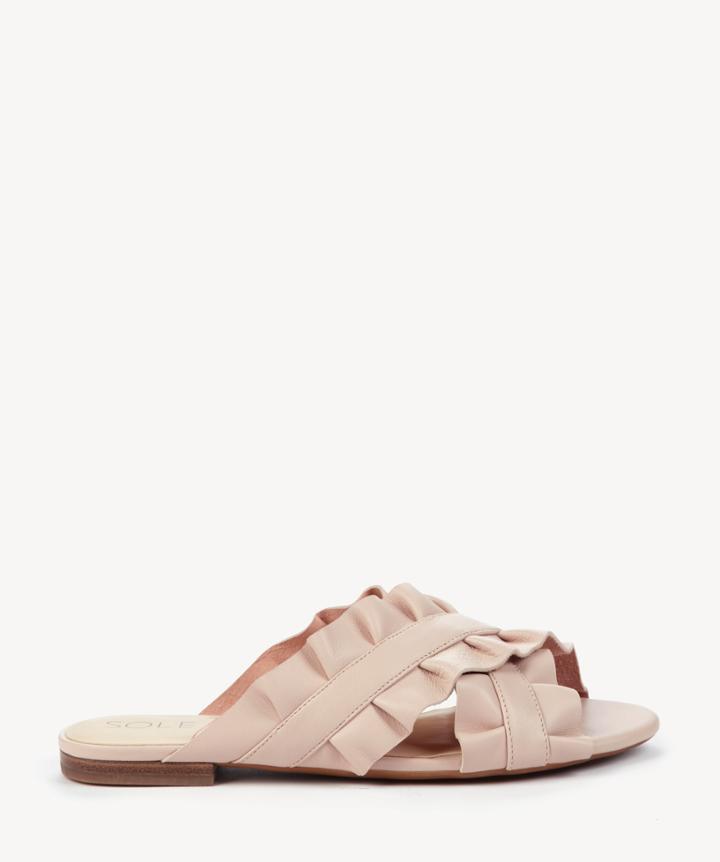 Sole Society Sole Society Mandi Criss Cross Ruffle Slide