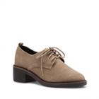 Sole Society Sole Society Breeland Chunky Lace Up Pump - Taupe-5.5