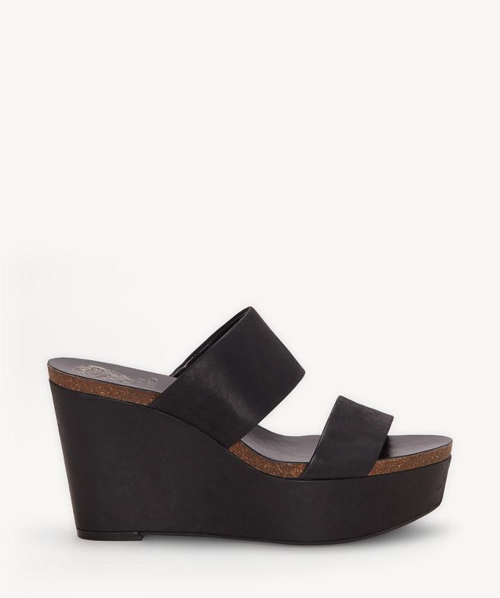 Vince Camuto Vince Camuto Varenia Strappy Wedges Black Size 5 Leather From Sole Society