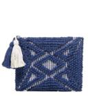 Sole Society Sole Society Palisades Woven Pattern Pouch W/ Tassels - Cobalt-one Size