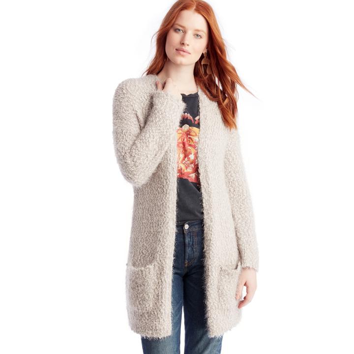 Sole Society Sole Society Eyelash Knit Cardigan - Blush
