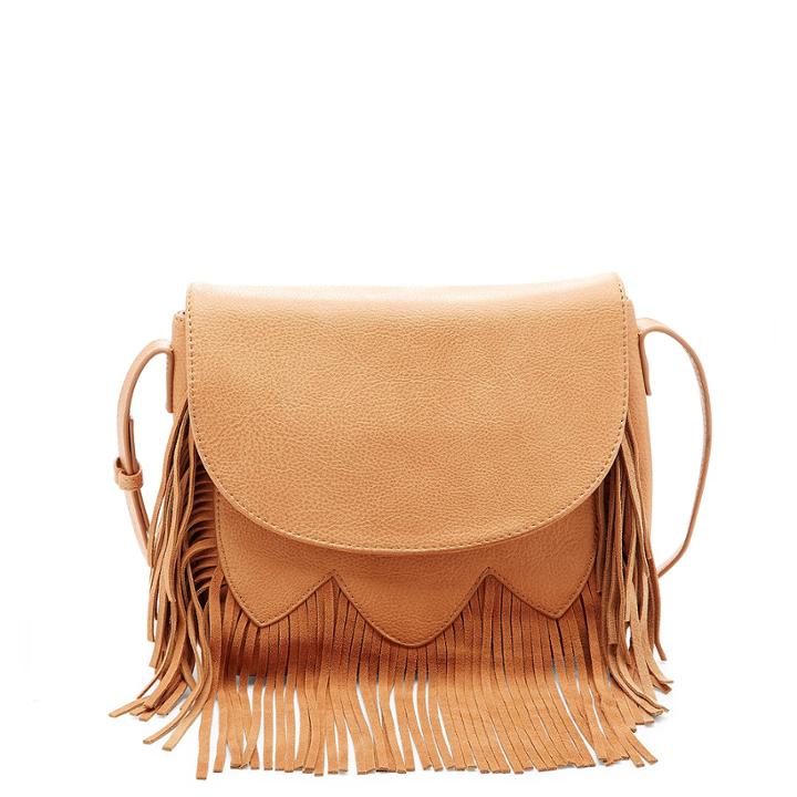 Sole Society Sole Society Kerry Fringe Crossbody - Camel