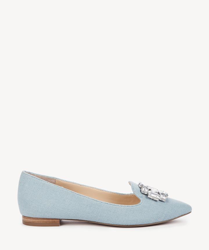 Sole Society Sole Society Libry Bejeweled Flats Light Dusk Size 5 Fabric