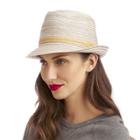 Sole Society Sole Society Mix Straw Fedora - Blue Multi-one Size