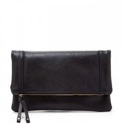 Solesociety Sole Society Marlena Vegan Foldover Clutch - Black-one Size