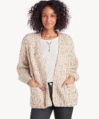 Sole Society Women's Speckled Chunky Knit Cardigan Ivory One Size From Sole Society